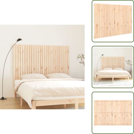 Cabecero de cama de madera - vidaXL Cabecero de cama de pared madera maciza de pino 166x3x110 cm -