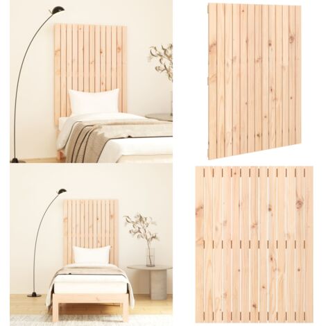 Cabecero de cama de pared madera maciza de pino 82,5x3x110 cm - Cabecero de pared - Madera de pino