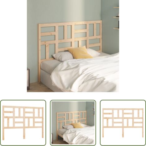 Cabecero de cama de pino -  Cabecero de cama madera maciza de pino 146x4x104 cm