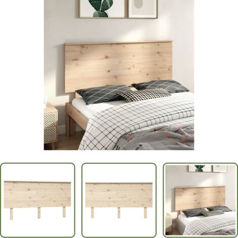 Cabecero de cama de pino -  Cabecero de cama madera maciza de pino 154x6x82,5 cm