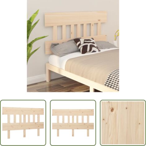 Cabecero de cama de pino -  Cabecero de cama madera maciza de pino 163,5x3x81 cm