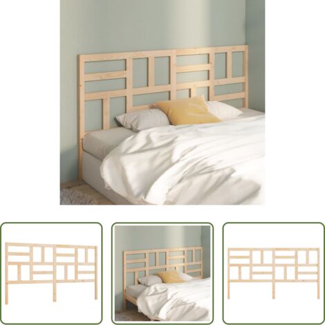 Cabecero de cama de pino -  Cabecero de cama madera maciza de pino 186x4x104 cm