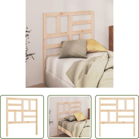 Cabecero de cama de pino -  Cabecero de cama madera maciza de pino 81x4x104 cm