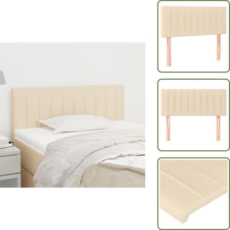 Cabecero de cama de tela - vidaXL Cabecero de tela color crema 80x5x78/88 cm -