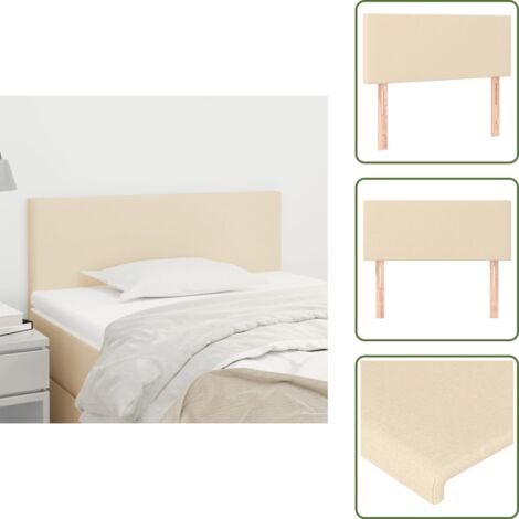 Cabecero de cama de tela - vidaXL Cabecero de tela color crema 80x5x78/88 cm -
