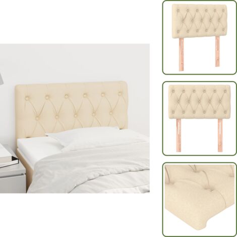 Cabecero de cama de tela - vidaXL Cabecero de tela color crema 80x7x78/88 cm - Cabecero de cama de madera