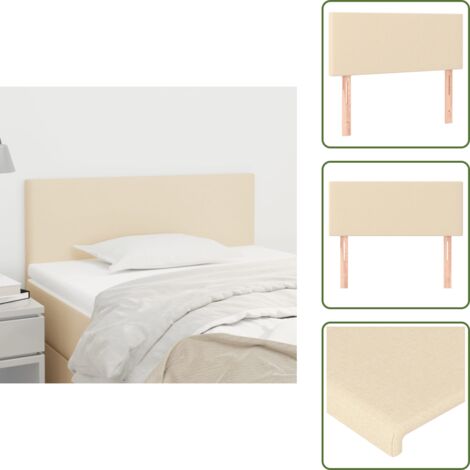 Cabecero de cama de tela - vidaXL Cabecero de tela color crema 90x5x78/88 cm - Cabecero de cama de madera