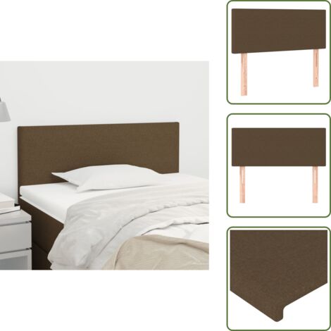 Cabecero de cama de tela - vidaXL Cabecero de tela marrón oscuro 100x5x78/88 cm - Cabecero de cama de madera