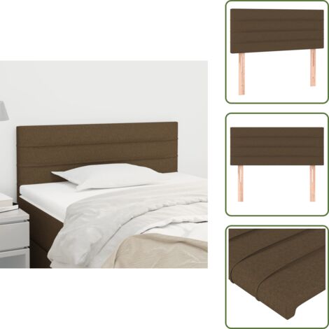 Cabecero de cama de tela - vidaXL Cabecero de tela marrón oscuro 100x5x78/88 cm - Cabecero de cama de madera