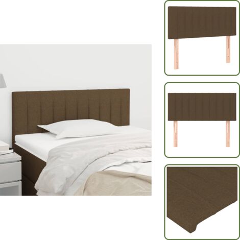 Cabecero de cama de tela - vidaXL Cabecero de tela marrón oscuro 100x5x78/88 cm - Cabecero de cama de madera