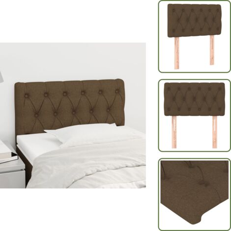 Cabecero de cama de tela - vidaXL Cabecero de tela marrón oscuro 80x7x78/88 cm - Cabecero de cama de madera