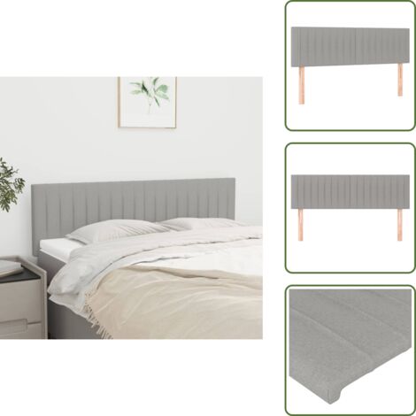 Cabecero de cama de tela - vidaXL Cabeceros tela gris claro 144x5x78/88 cm - Cabecero de cama de madera