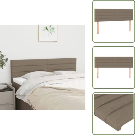 Cabecero de cama de tela - vidaXL Cabeceros tela gris taupe 144x5x78/88 cm - Cabecero de cama de madera