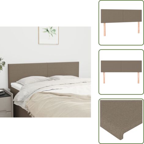 Cabecero de cama de tela - vidaXL Cabeceros tela gris taupe 144x5x78/88 cm - Cabecero de cama de madera
