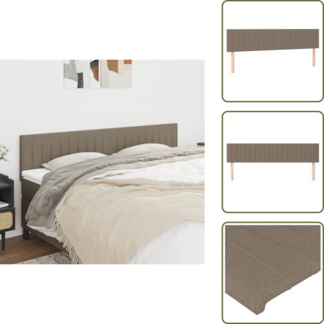 Cabecero de cama de tela - vidaXL Cabeceros tela gris taupe 160x5x78/88 cm -