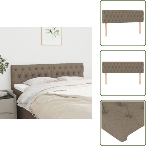 Cabecero de cama de tela - vidaXL Cabeceros tela gris taupe 160x7x78/88 cm - Cabecero de cama de madera