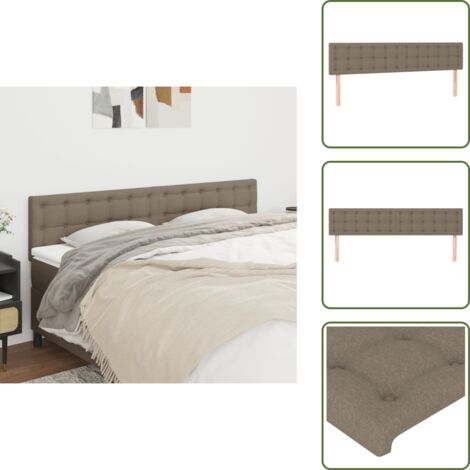 Cabecero de cama de tela - vidaXL Cabeceros tela gris taupe 180x5x78/88 cm - Cabecero de cama de madera