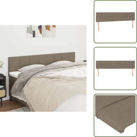Cabecero de cama de tela - vidaXL Cabeceros tela gris taupe 180x5x78/88 cm - Cabecero de cama de madera