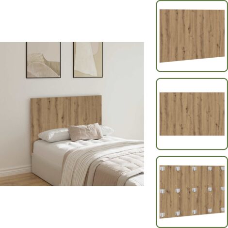 Cabecero de cama decorativo - vidaXL Cabecero de cama madera ingeniería roble artisan 120x1,5x80 cm -