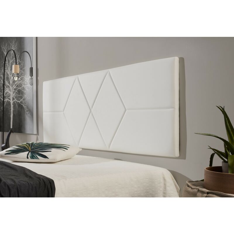 

Cabecero de Cama 105 Dos Rombos Polipiel 112x57x5cm Blanco