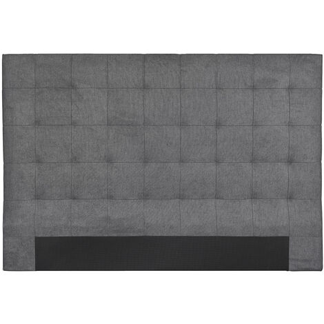 Cabecero de cama en tela acolchada gris antracita 180 cm HALCIONA