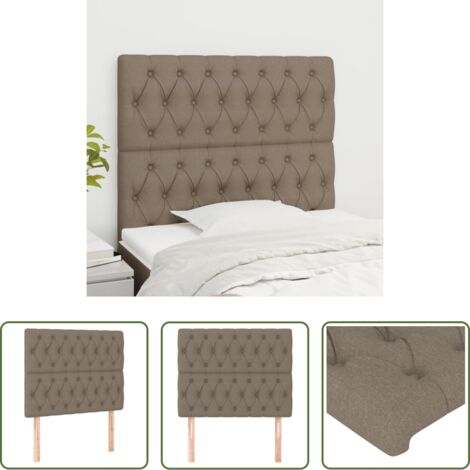 Cabecero de cama gris -  Cabecero de cama gris topo 90x7x118/128 cm Tela