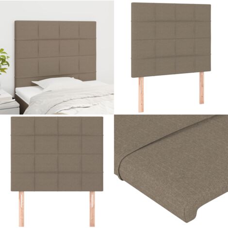 Cabecero de cama gris topo 100x5x118/128 cm Tela - Cabecero de cama - Cabecero de cama ajustable