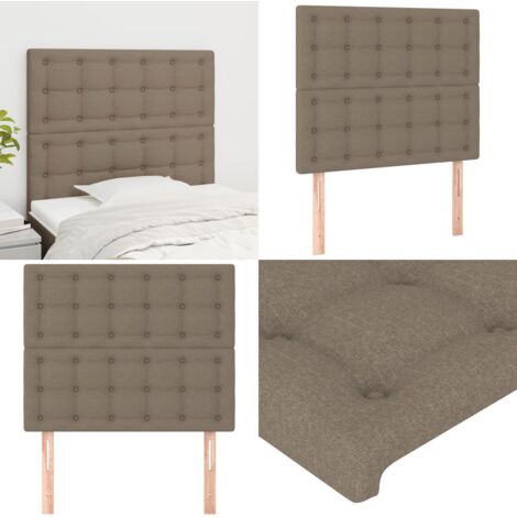 Cabecero de cama gris topo 100x5x118/128 cm Tela - Cabecero de cama - Cabecero de cama ajustable