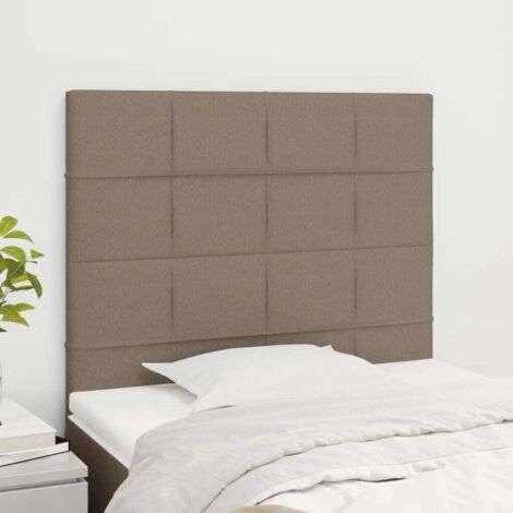 Cabecero de cama gris topo 90x5x118/128 cm Tela vidaXL