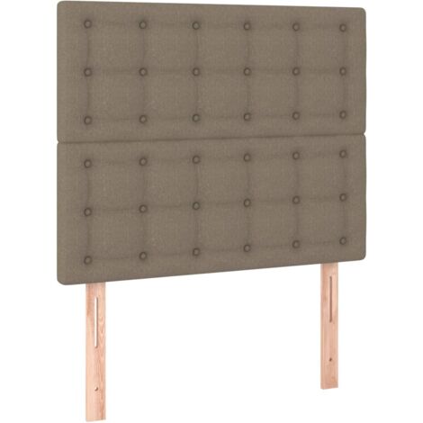 Cabecero de cama gris topo 90x5x118/128 cm Tela vidaXL