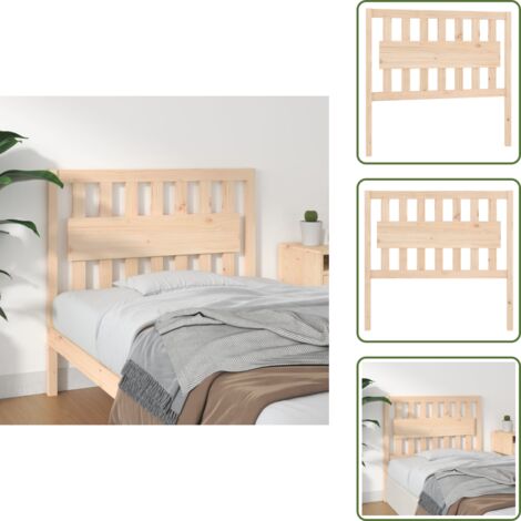 Cabecero de cama macizo - vidaXL Cabecero de cama madera maciza de pino 105,5x4x100 cm - Soporte para la espalda