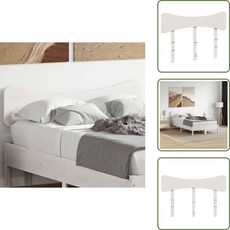 Cabecero de cama macizo - vidaXL Cabecero de cama madera maciza de pino blanco 135 cm -