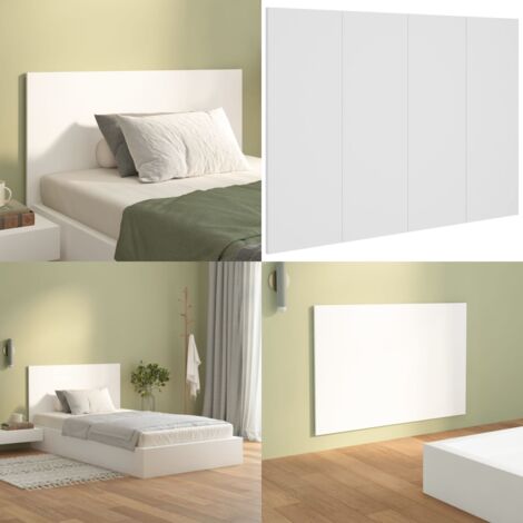 Cabecero de cama madera contrachapada blanco 120x1,5x80 cm - Madera contrachapada - Cabecero de cama blanco