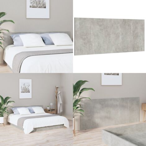 Cabecero de cama madera contrachapada gris 200x1,5x80 cm - Madera contrachapada - Cabecero gris