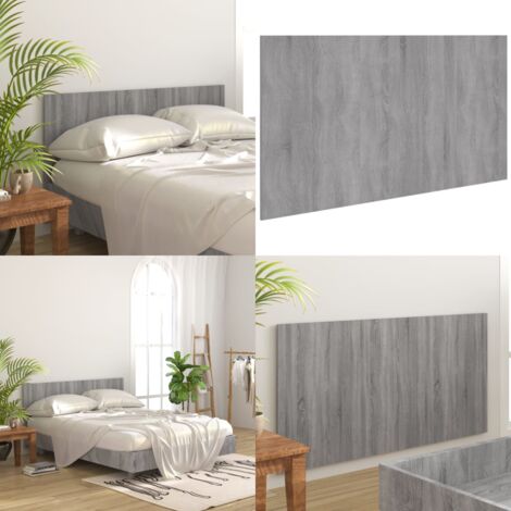 Cabecero de cama madera contrachapada gris Sonoma 160x1,5x80 cm - Madera contrachapada - Cabecero gris Sonoma