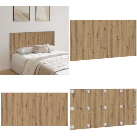 Cabecero de cama madera ingeniería roble artisan 160x1,5x80 cm - Madera de ingeniería - Cabecero de cama roble