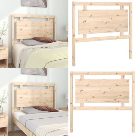 Cabecero de cama madera maciza de pino 105,5x4x100 cm - Cabecero de cama de pino - Madera maciza