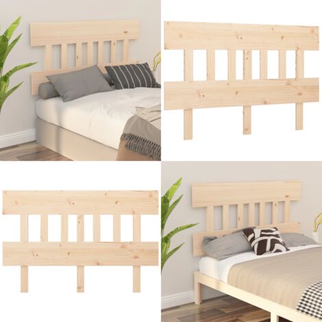 Cabecero de cama madera maciza de pino 123,5x3x81 cm - Cabecero de cama de pino - Madera maciza