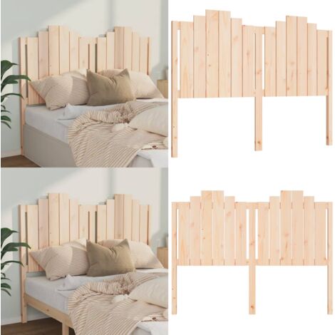 Cabecero de cama madera maciza de pino 141x4x110 cm - Madera de pino - Diseño rústico