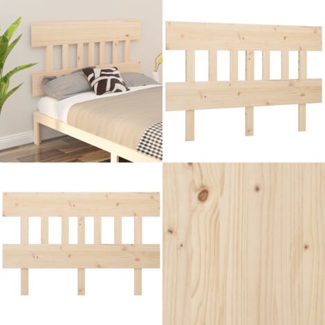 Cabecero de cama madera maciza de pino 153,5x3x81 cm - Cabecero de cama de pino - Cabecero de cama rústico