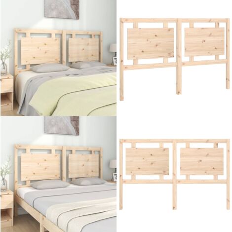 Cabecero de cama madera maciza de pino 155,5x4x100 cm - Madera maciza - Pino