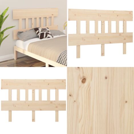 Cabecero de cama madera maciza de pino 163,5x3x81 cm - Cabecero de cama de pino - Cabecero de cama rústico