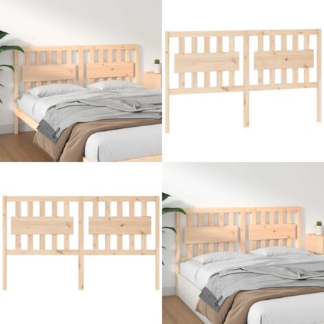Cabecero de cama madera maciza de pino 165,5x4x100 cm - Madera de pino - Diseño rústico