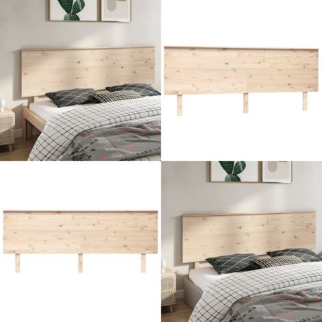 Cabecero de cama madera maciza de pino 204x6x82,5 cm - Cabecero de cama de pino - Cabecero de cama rústico