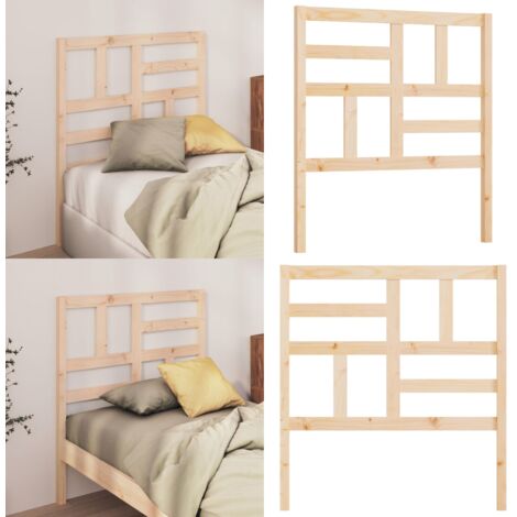 Cabecero de cama madera maciza de pino 81x4x104 cm - Cabecero de cama de pino - Cabecero de cama maciza