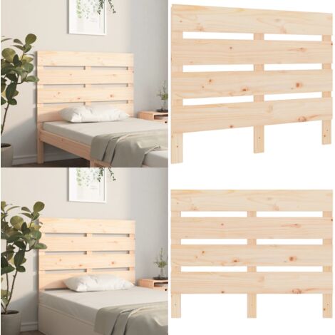Cabecero de cama madera maciza de pino 90x3x80 cm - Madera maciza - Pino