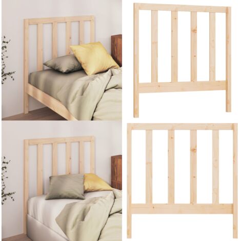 Cabecero de cama madera maciza de pino 95x4x100 cm - Madera de pino - Cabecero de cama moderno