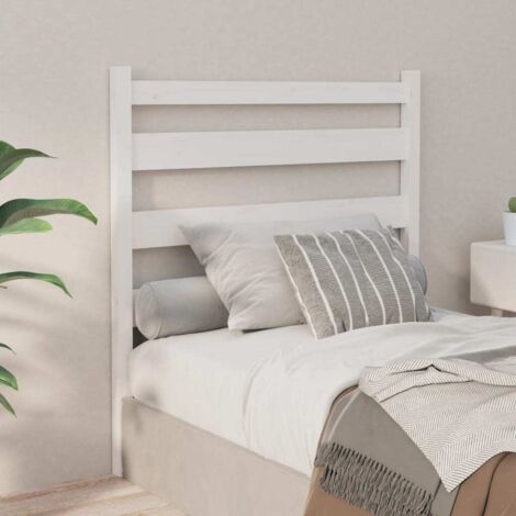 Cabecero de cama madera maciza de pino blanco 106x4x100 cm vidaXL