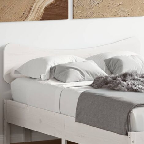 Cabecero de cama madera maciza de pino blanco 135 cm vidaXL