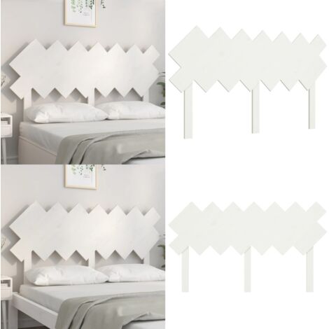 Cabecero de cama madera maciza de pino blanco 141x3x80,5 cm - Madera de pino - Diseño rústico